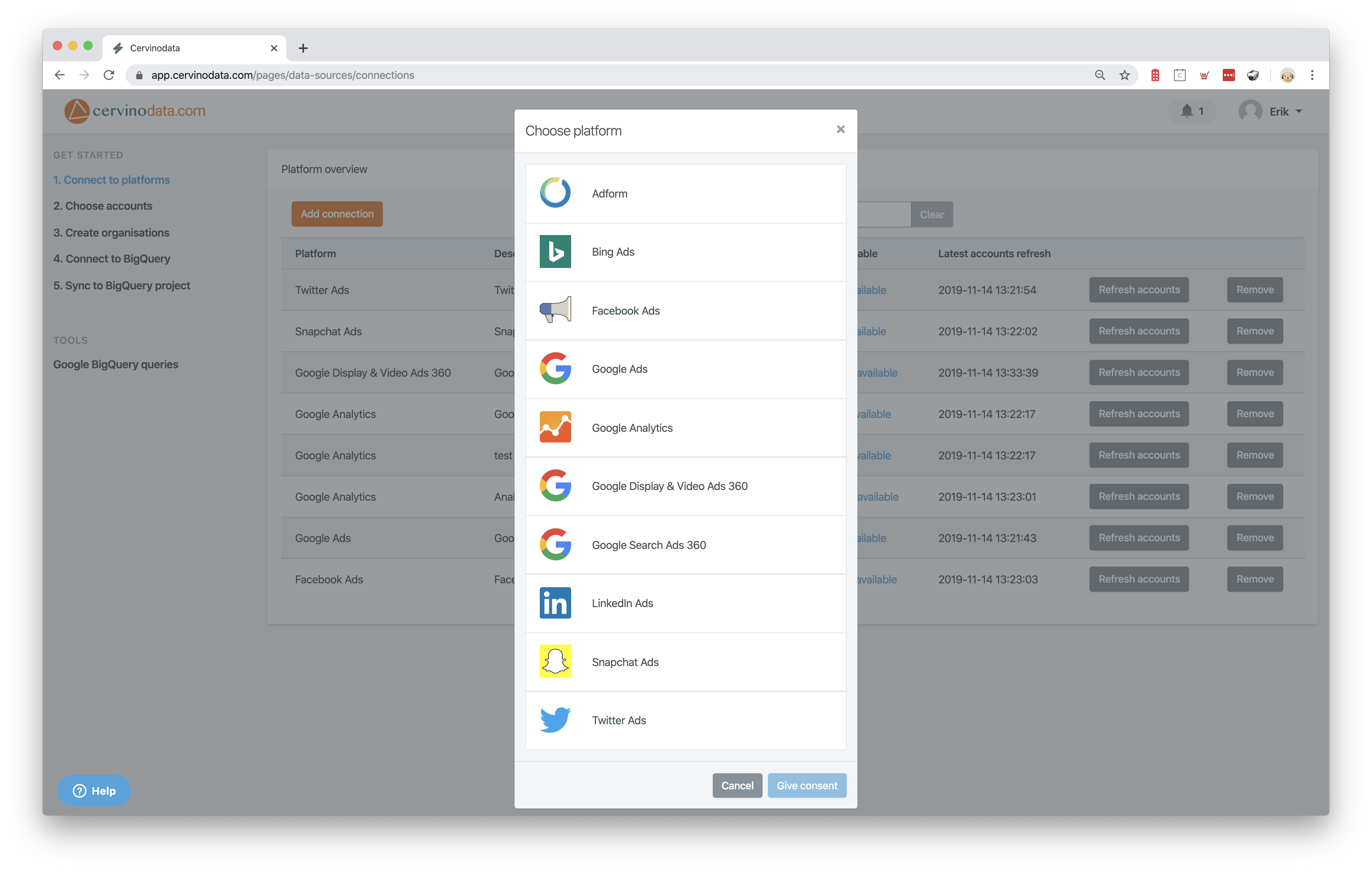Cervinodata platforms Google Data Studio Cervinodata platforms Google Data Studio
