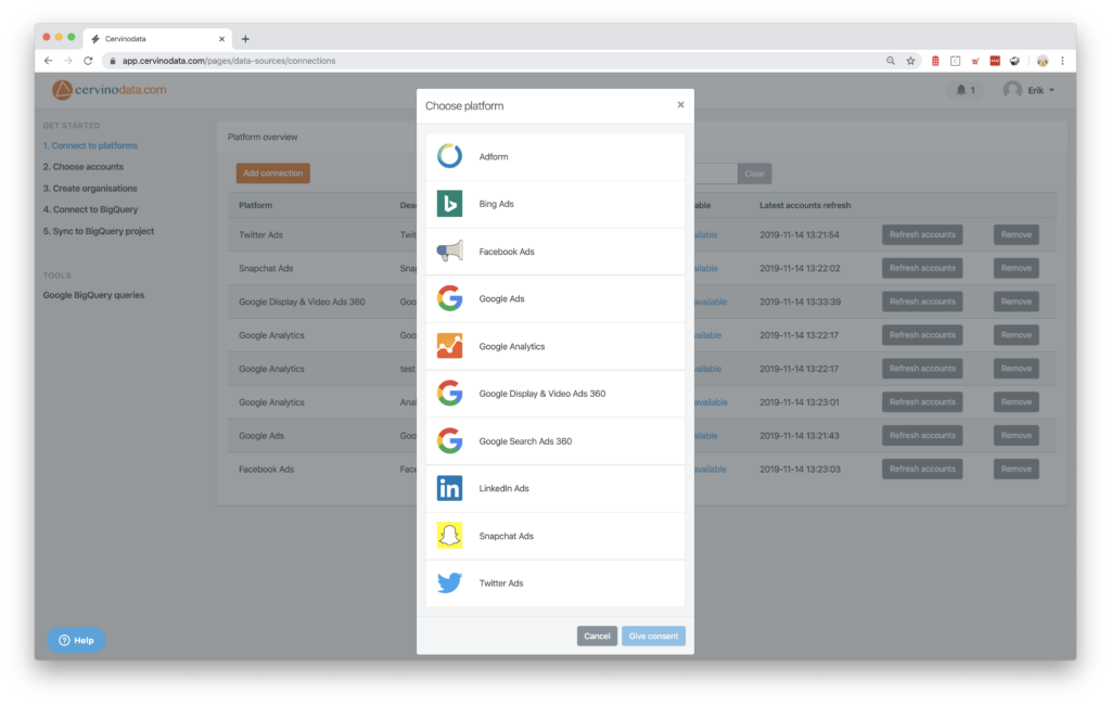 Cervinodata data sources Cervinodata data sources
