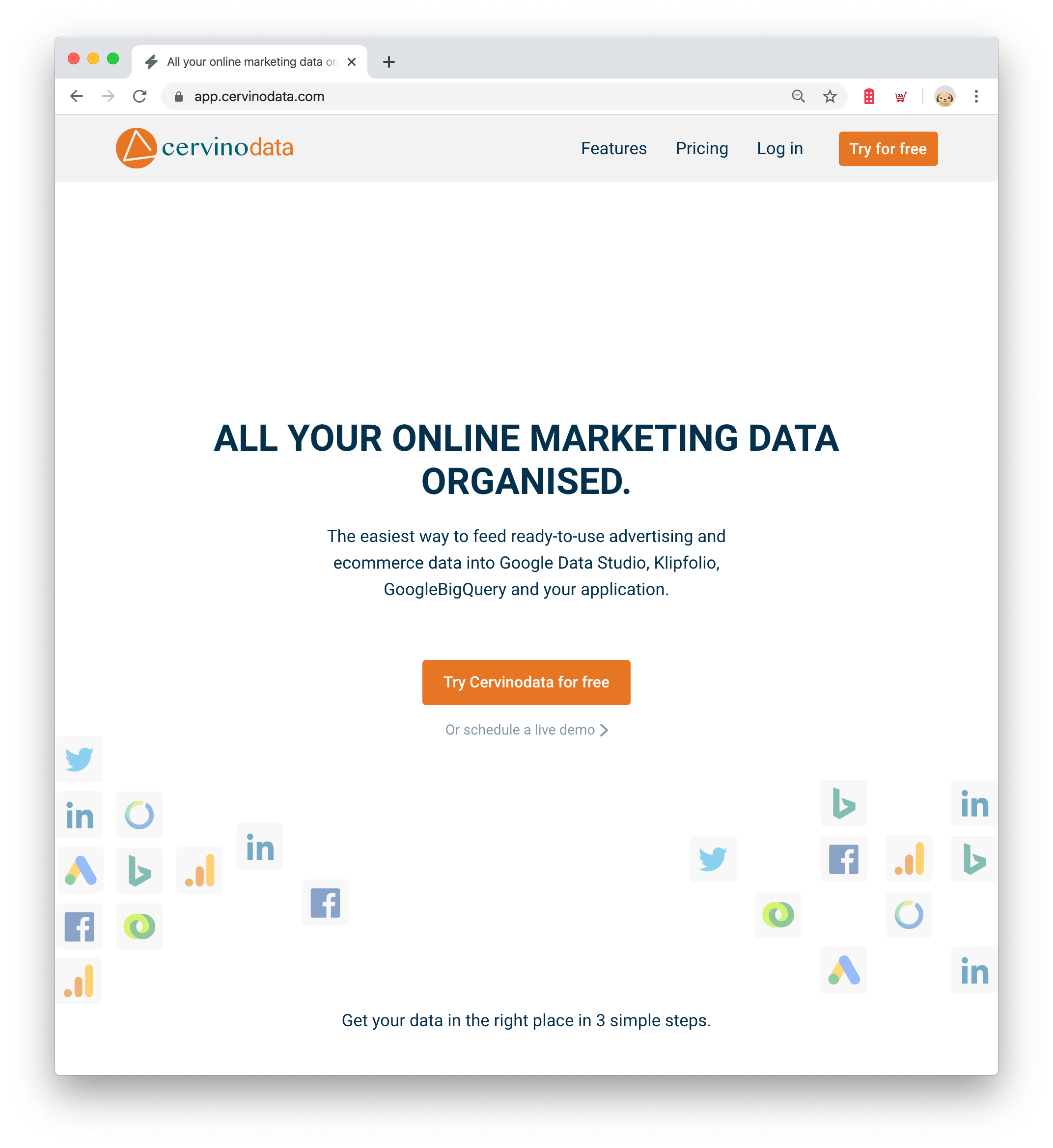 Python api with Cervinodata Python api with Cervinodata