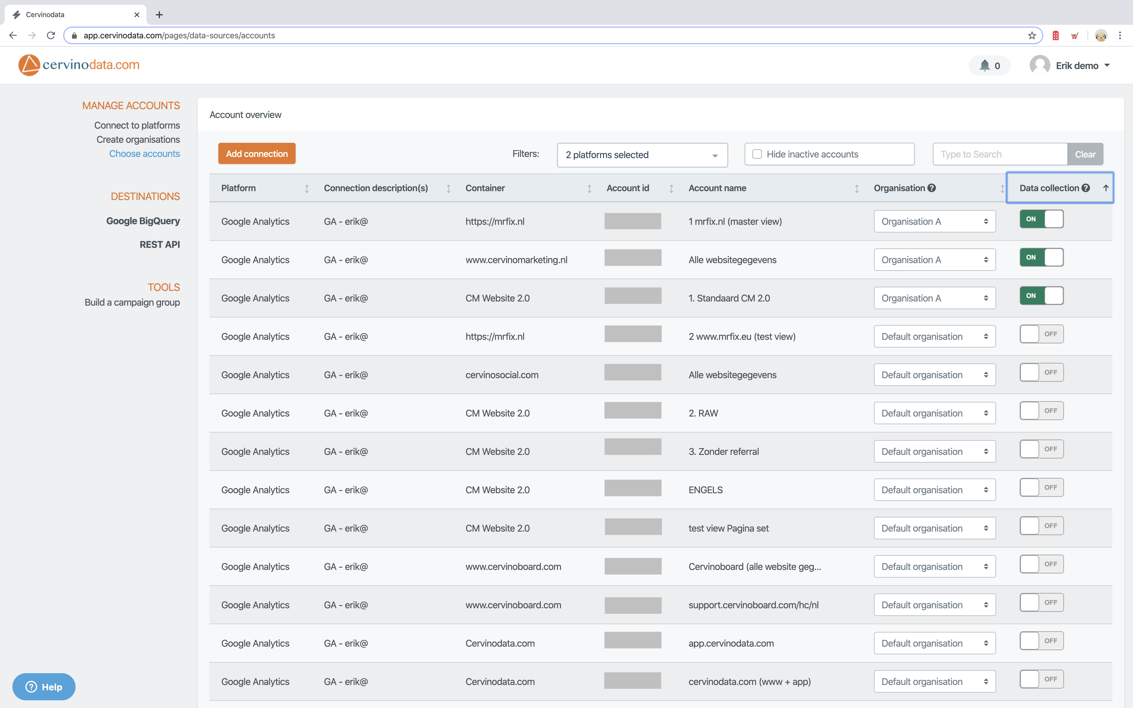 multiple GA views data studio template