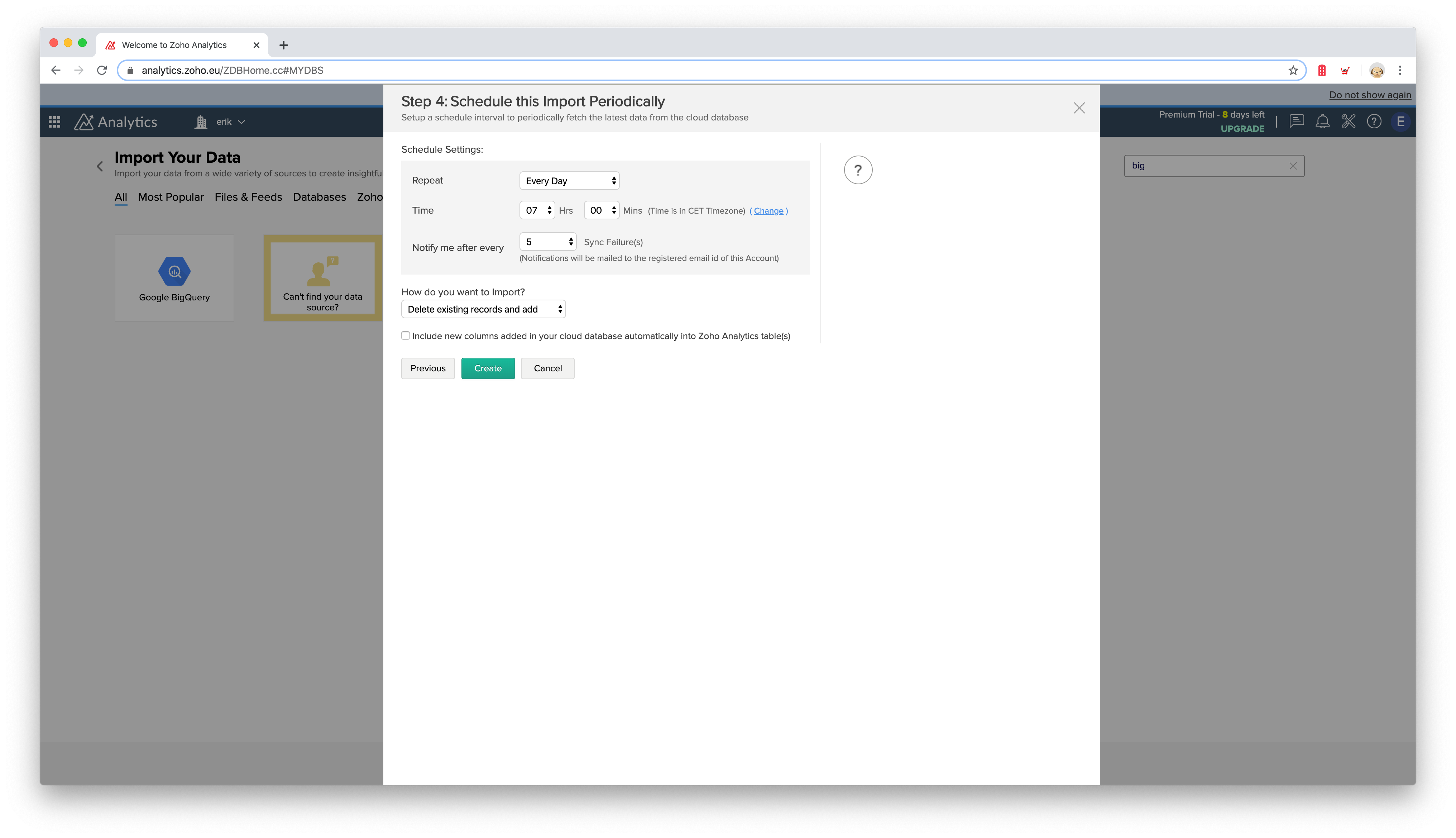 Schedule periodic import Schedule periodic import