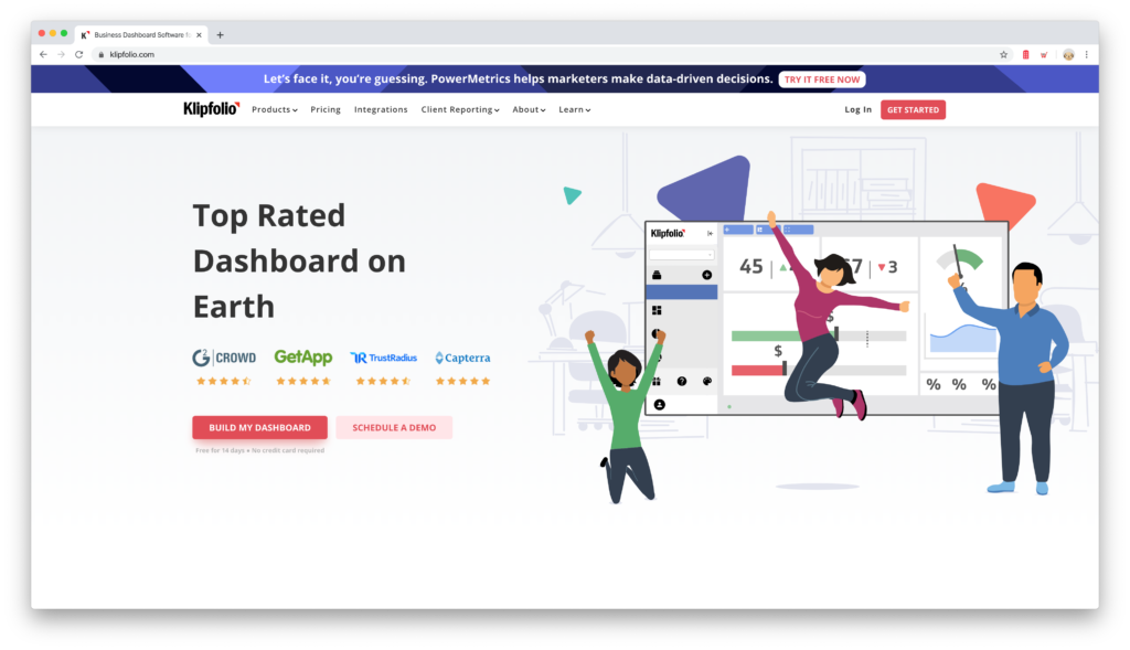 klipfolio top rated dashboard