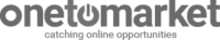 one to market logo black and white one to market logo black and white