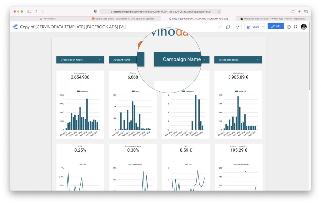 Data Studio template - campaign